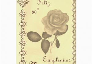 Spanish Birthday Cards for Mom Spanish 80 Cumples Mama Mom 39 S 80th Birthday Card Zazzle