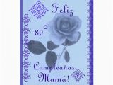 Spanish Birthday Cards for Mom Spanish Rosa Azul Mom 39 Birthday Cards Zazzle