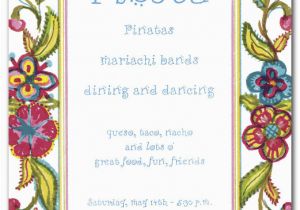 Spanish Birthday Invitation Verses Spanish Crewel Party Invitations by Invitation