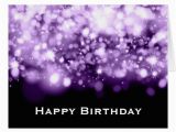 Sparkling Birthday Greeting Cards Birthday Sparkling Lights Purple Greeting Card Zazzle