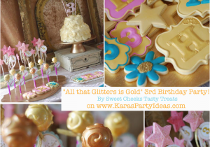Sparkly Birthday Decorations Kara 39 S Party Ideas Glittery Sparkly Glam Golden Girl 3rd