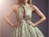 Sparkly Birthday Dresses Amanda Harrington S Glitter Gold Dress Celebrity Fashion