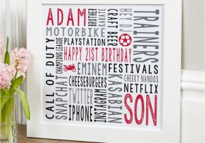 Special 21st Birthday Presents for Him 21st Birthday Personalized Gifts for Him Chatterbox Walls