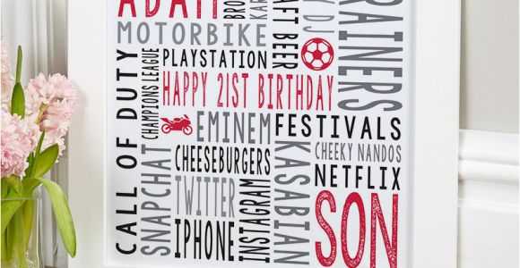 Special 21st Birthday Presents for Him 21st Birthday Personalized Gifts for Him Chatterbox Walls