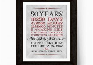 Special 50th Birthday Gift Ideas for Husband 50th Anniversary Gifts for Grandparents 50 Year Anniversary