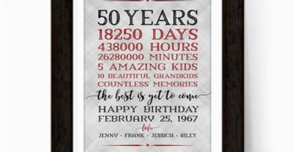 Special 50th Birthday Gift Ideas for Husband 50th Anniversary Gifts for Grandparents 50 Year Anniversary