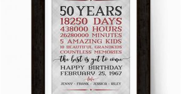 Special 50th Birthday Gift Ideas for Husband 50th Anniversary Gifts for Grandparents 50 Year Anniversary