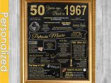 Special 50th Birthday Gifts for Him 50th Birthday Gift for Women 50th Birthday Chalkboard 50th
