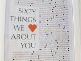 Special 60th Birthday Presents for Him 60 Things We Love About You Craft Ideas 60th