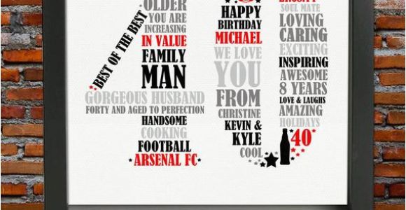 Special Birthday Gifts for Him Personalized 40th Birthday Gift for Him 40th Birthday 40th