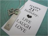 Special Gifts for Her 21st Birthday Personalized 21st Birthday Gift for Her Live Laugh Love