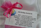 Special Gifts for Her 30th Birthday 30th Birthday Gift Survival Kit Keepsake Card Novelty