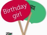 Speech for Birthday Girl Birthday Girl Speech Bubble Fans Fans On A Stick