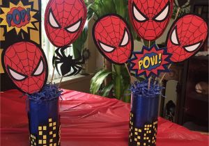 Spiderman Birthday Decoration Ideas Spider Man theme Party Table Centerpieces by Christina L