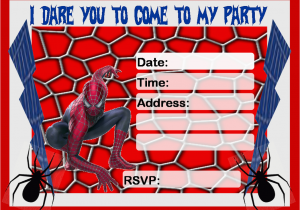 Spiderman Birthday Invitations with Photo Free Birthday Invitations to Print Free Invitation