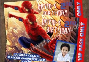 Spiderman Birthday Invitations with Photo Spider Man Birthday Invitations Printable or Invite Prints