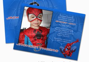 Spiderman Birthday Invitations with Photo Spiderman Custom Photo Birthday Invitation by Hullaballew