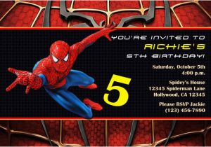 Spiderman Birthday Invitations with Photo Spiderman Invitations General Prints