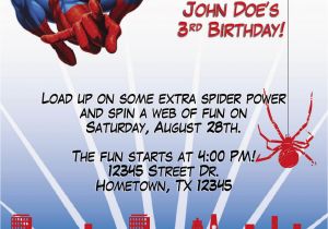 Spiderman Birthday Invites Leslie Designs Stuff Spiderman Birthday Party Invitation