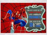 Spiderman Birthday Invites Spiderman Birthday Invitation Invite Chalkboard Chevron