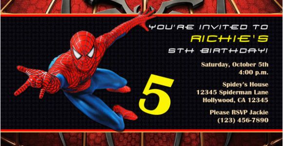 Spiderman Birthday Invites Spiderman Invitations General Prints