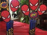 Spiderman Birthday Party Decorating Ideas Spider Man theme Party Table Centerpieces by Christina L