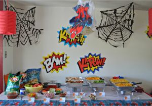 Spiderman Decorations for Birthday Party A Spidery Spider Man Birthday Party Building Our Story