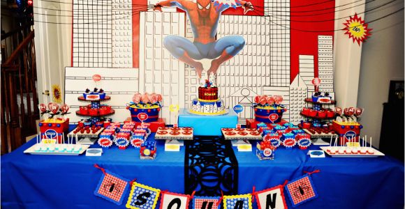 Spiderman Decorations for Birthday Party the Party Wall Spiderman Birthday Party Part 1 2 as