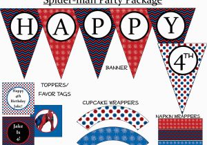 Spiderman Happy Birthday Banner Printable Free Chandeliers Pendant Lights