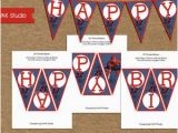 Spiderman Happy Birthday Banner Printable Free Spiderman Birthday Banner Etsy