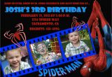 Spiderman Photo Birthday Invitations Custom Spiderman Birthday Invitation Photo Card 5×7 or 4×6