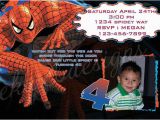 Spiderman Photo Birthday Invitations Customized Printable Spiderman Birthday Invitation