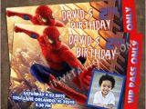 Spiderman Photo Birthday Invitations Spider Man Birthday Invitations Printable or Invite Prints