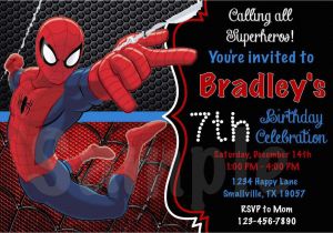 Spiderman Photo Birthday Invitations Spiderman Photo Birthday Invitations Best Party Ideas