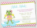 Splash Pad Birthday Invitations Frog Splash Pad Birthday Digital Invitation You Print by