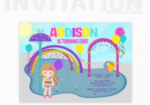 Splash Pad Birthday Invitations Items Similar to Splash Pad Invitations Water Park