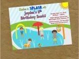 Splash Pad Birthday Invitations New Boys Splash Pad Birthday Party Invitation Digital or