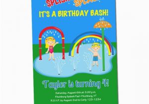 Splash Pad Birthday Invitations Printable Splash Pad Party Invitations 588 by Your