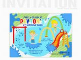 Splash Pad Birthday Invitations Splash Pad Invitations Water Park Birthday Party Spray Park