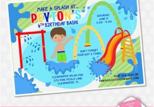 Splash Pad Birthday Invitations Splash Pad Park Birthday and Water Parks On Pinterest