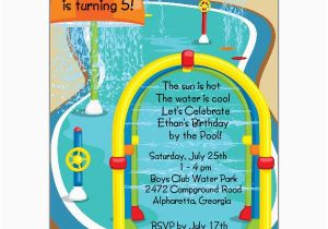 Splash Pad Birthday Invitations Splash Pad Pool Party Invitations Paperstyle
