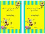 Spongebob 1st Birthday Invitations Spongebob 1st Birthday Invitations Best Party Ideas