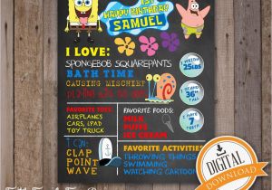 Spongebob 1st Birthday Invitations Spongebob 1st Birthday Invitations Best Party Ideas