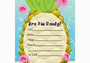 Spongebob 1st Birthday Invitations Spongebob 1st Birthday Invitations