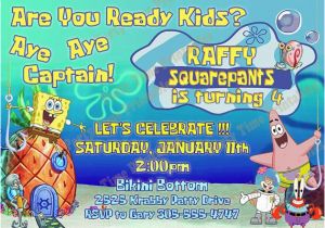 Spongebob 1st Birthday Invitations Spongebob First Birthday Invitations