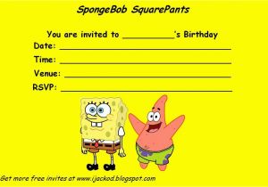 Spongebob 1st Birthday Invitations Spongebob Squarepants Party Invitations