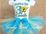 Spongebob Birthday Girl Outfit Spongebob Girls Blue Yellow Birthday Tutu Outfit