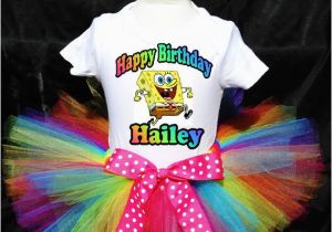 Spongebob Birthday Girl Outfit Spongebob Squarepants Tutu Birthday Outfit by
