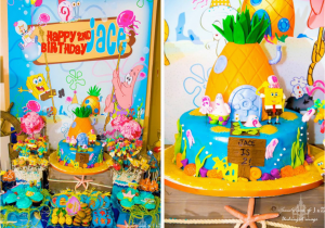 Spongebob Squarepants Birthday Decorations Kara 39 S Party Ideas Spongebob Squarepants Under the Sea 2nd