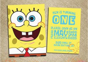 Spongebob Squarepants Birthday Invitations 40th Birthday Ideas Birthday Invitation Maker Spongebob